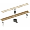Timo DS230109/17 Душевой лоток Drain System 900 с вставкой "lines", Золото матовое (DS230109/17)