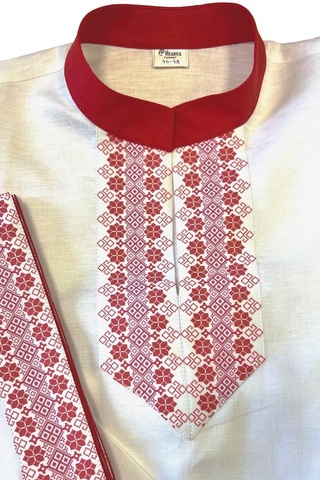 Льняная белая рубаха в русском стиле