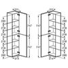 Roca 857650806 OLETA шкаф-колонна 1500 мм, 350x257x1500 мм, белый глянец (Новый артикул)