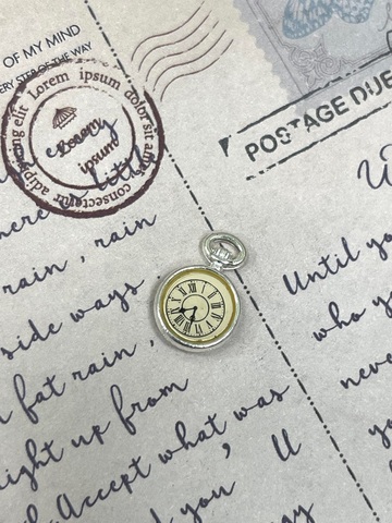 подвес часы серебро 1,7*1см