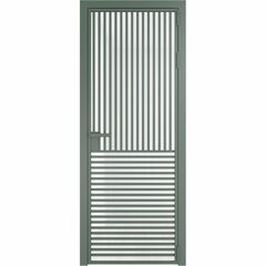 Алюминиевая дверь 17AG зелёный воск остеклённая