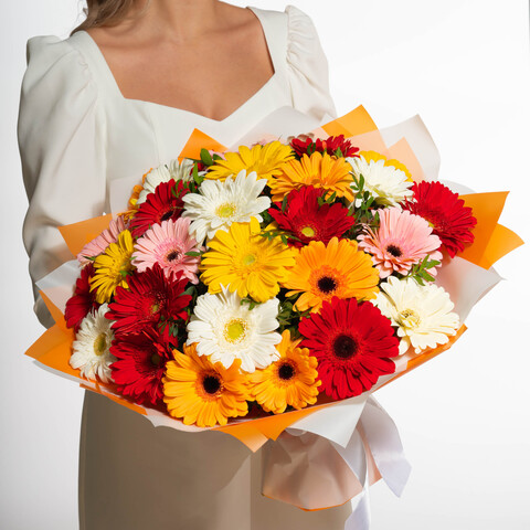 Букет 29 гербер