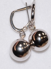 Шары 1,0 (серьги из серебра)