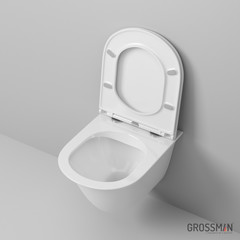 Унитаз подвесной с тонкой крышкой GR-4412S