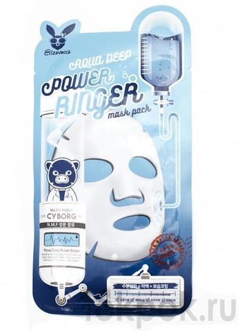 Тканевая маска для лица Elizavecca Aqua Deep Power Ringer Mask Pack, 23 мл