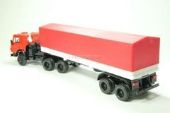 KAMAZ-5410 with semitrailer ODAZ with awning red-white Elecon 1:43