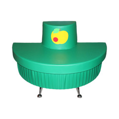 Диван полукруглый "Яблоко" на хромированных ножках