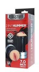 Двусторонний мастурбатор REALSTUFF 2 IN 1 HUMMER MOUTH & VAGINA - ротик и вагина - 