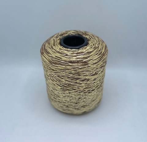 Luxury Production by Ri.Go (пр.Италия), art-Emporium, 340м/100гр, 90%Меринос,8%Полиэстер(фольга), 2%Полиамид , цвет-Светло-коричневый+золото(330/120) ,арт.32219
