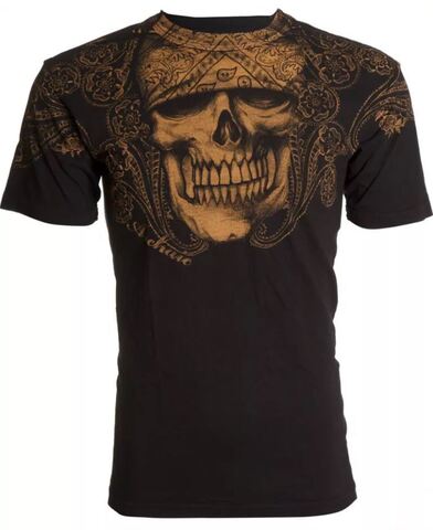 Футболка PAISLEY Black Orange Archaic от Affliction