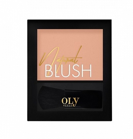 OLYSTYLE Румяна компактные Natural blush тон 01 персиковый