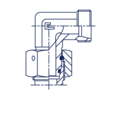 Соединение PN90 DS12 М20х1.5 DL12 M18x1.5 (корпус) CAST
