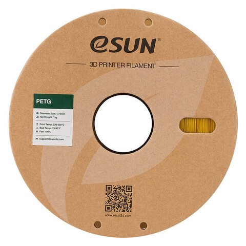 Катушка PETG-пластика ESUN 1.75 мм 1кг., желтая