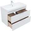Aquanet 336311 Тумба Ирис new 90 подвесная 2 ящ. цв. белый глянец (336311)