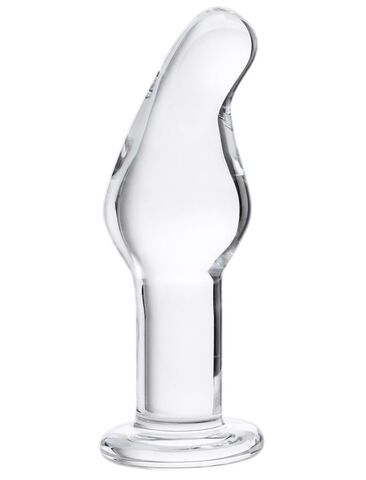 Стеклянная анальная втулка с загнутым кончиком - 14,5 см. - Sexus Sexus Glass 912188