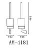 Art&Max AM-4181 Щетка для унитаза, подвесная Хром