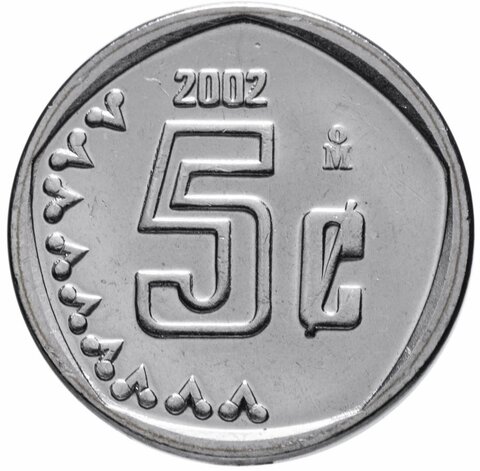 5 сентаво. Мексика. 2002 г. UNC