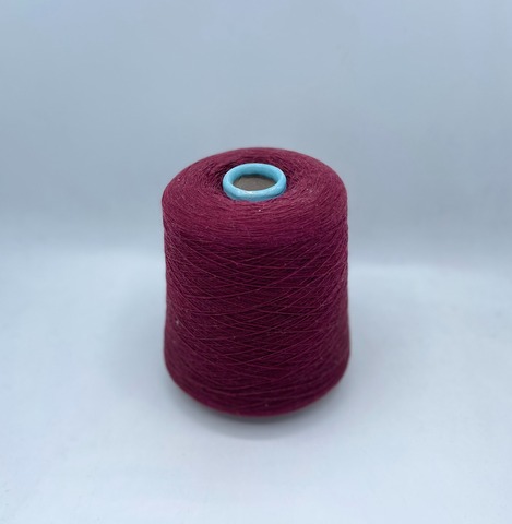 Бобинная пряжа (пр.Италия), 1500м /100гр, 80%шерсть, 20%полиамид, цвет- Вишня , арт.31732