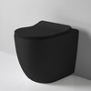 ArtCeram FLV007 17 00 ArtCeram FILE 2.0  Унитаз приставной ТУРБО СМЫВ THE.REEL, слив универсальный 37х52 см, с креплениями,  цвет черный матовый  SANIGLAZE