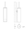 Decor Walther 0521378 Decor Walther Mikado МК Туалетный ерш настенный, цвет  Нержавеющая сталь матовая / Черный матовый