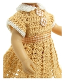 Вязаное платье с воротником - На кукле. Одежда для кукол, пупсов и мягких игрушек.