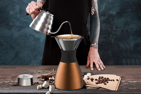 Кофеварка портативная Asobu Pour Over (1 литр), медная