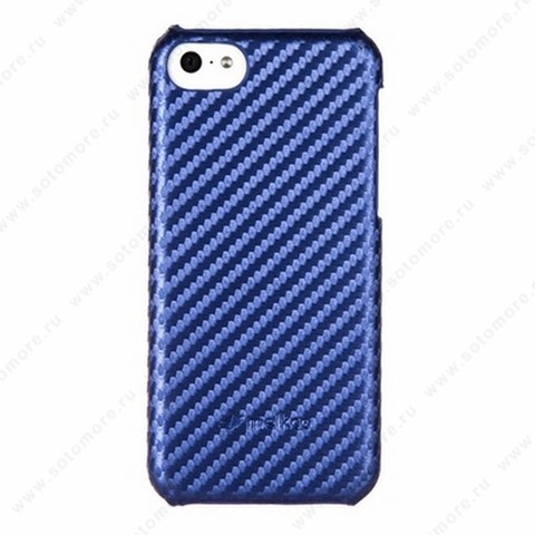 Накладка Melkco карбоновая для iPhone 5C Leather Snap Cover (Carbon Fiber Pattern - Blue)