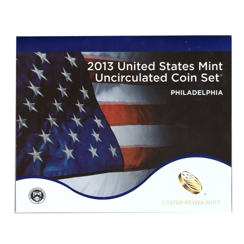 Набор монет США 2013 (P) UNC (14 монет Филадельфия) в оригинальном буклете