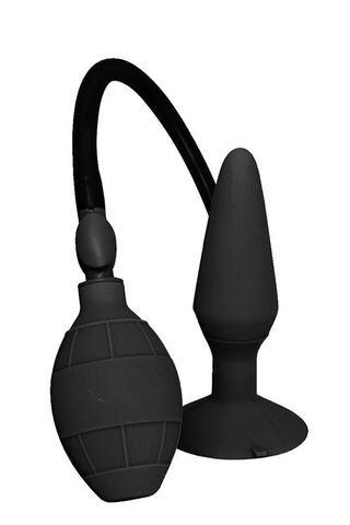 Чёрная анальная пробка с функцией расширения MENZSTUFF SMALL INFLATABLE PLUG- 12,5 см. - Dream Toys MenzStuff 20836