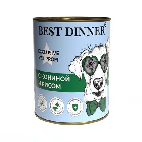 Консервы для собак и щенков Best Dinner Exclusive Vet Profi Hypoallergenic с Кониной и рисом
