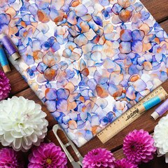 Ткань кулирная гладь «цветы на воде» клод моне