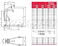 Кран гаражный APAC 1587 1т