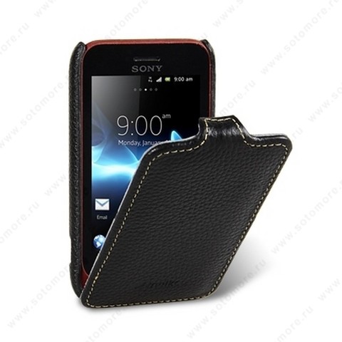 Чехол-флип Melkco для Sony Xperia Tipo ST21i/ Tapioca SS Leather Case Jacka Type (Black LC)