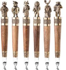 Набор узбекский Пахта 10 пр. (Кочерга - 50 см; Соусник - 0,14 л; Ляган - 27,5 см; Нож-вилка - 30,5 см; Шампуры - 6 шт., 60 см.)