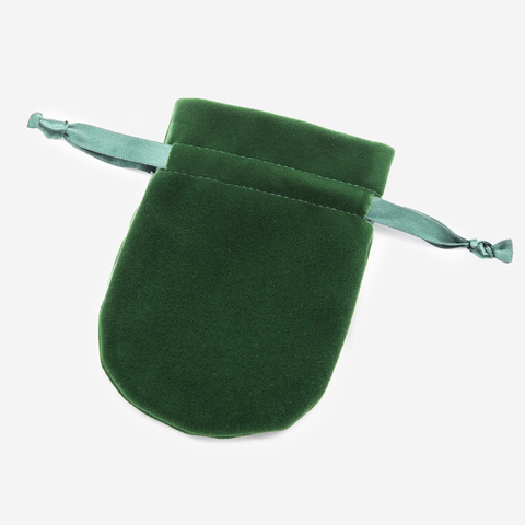 Бархатный мешочек для украшений, темно-зеленый, 90*125мм