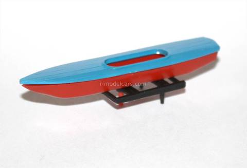 Boat with roof rack for car red-blue Kompanion 1:43