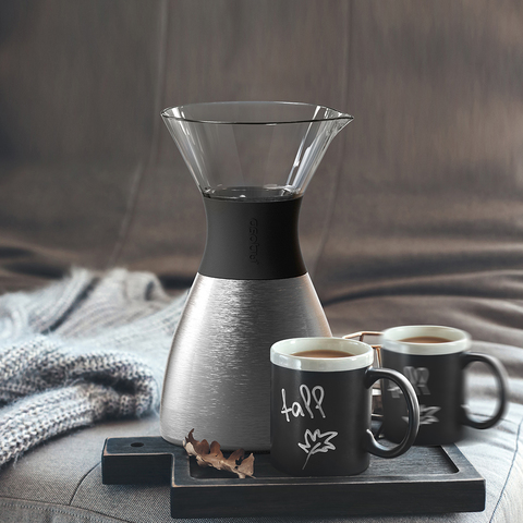 Кофеварка портативная Asobu Pour Over (1 литр), серебристая