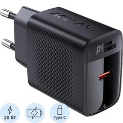 Сетевая зарядка ACEFAST A82 PD20W GaN single USB-C charger (EU), черный