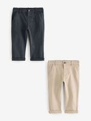 Брюки чинос для мальчика Next E45-713, 2 шт., Темно-синий, Песочный