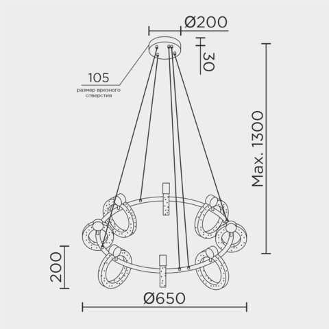 Подвесная светодиодная люстра Modelux ML.1865.650 CR