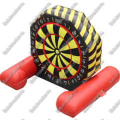 Надувной дартс «Двойной» на подкачке, диаметр 4,5 м, размер 4,5×2,5×4,5 м
