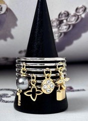 Кольцо LV широкое с подвесками