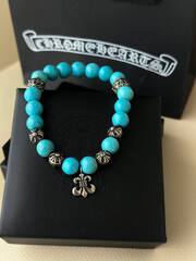 Браслет из бирюзы c посеребренными вставками CHROME HEARTS