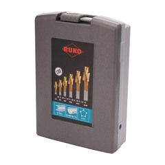 Набор цековок М3-M10 DIN373 (проходные) HSS-TiN 6шт Ruko 102450TRO