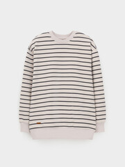 джемпер  для девочки  КР 302873/молочный,тем.серый,полоска к623