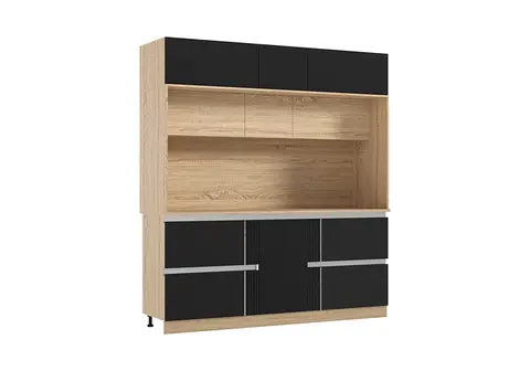 МДФ Кухня Карина №2 (Пластер Блэк, сонома)