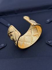 Браслет-манжета CHANEL матовая позолота