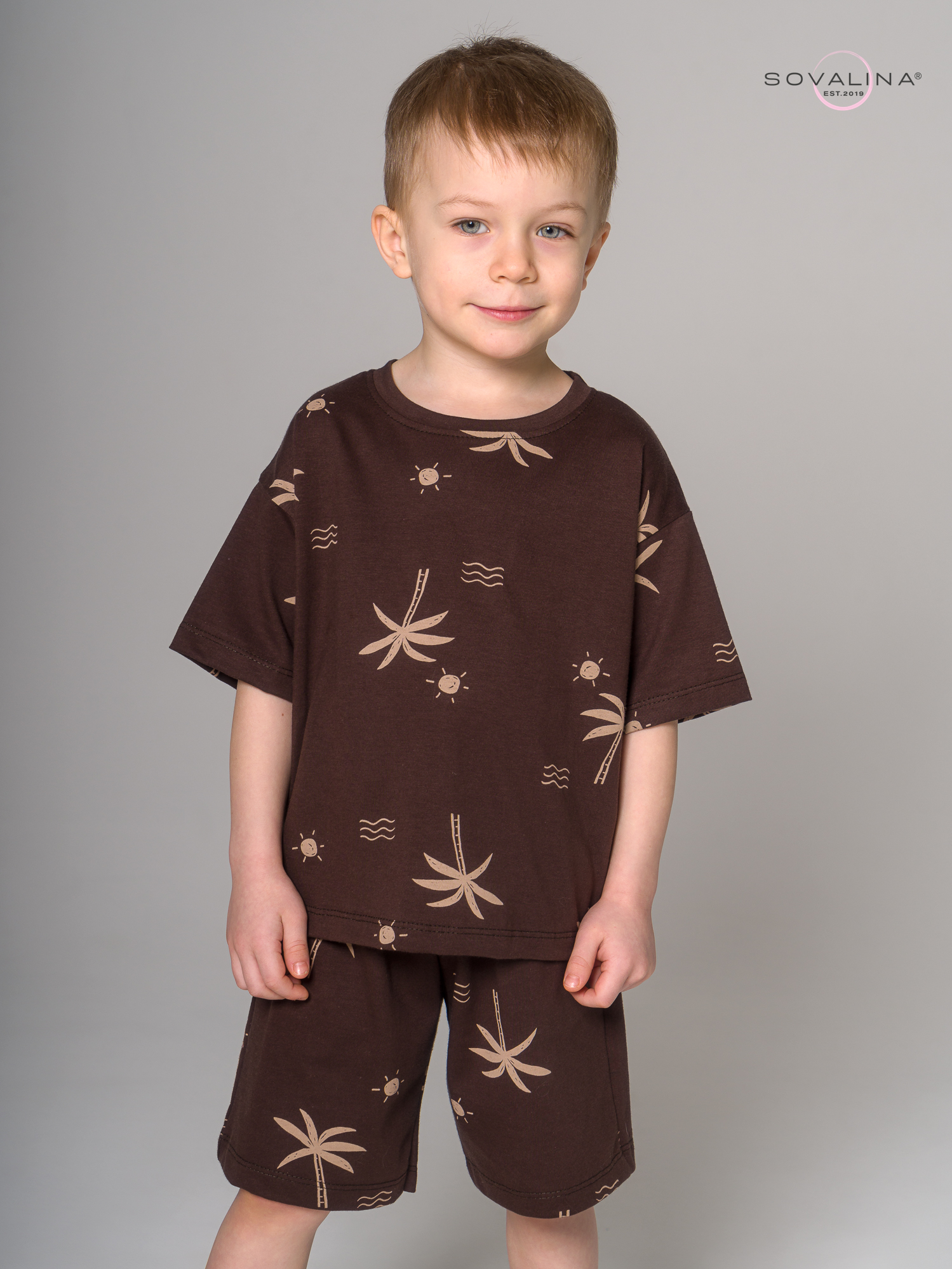 Костюм Light men пальмы коричневые MAX