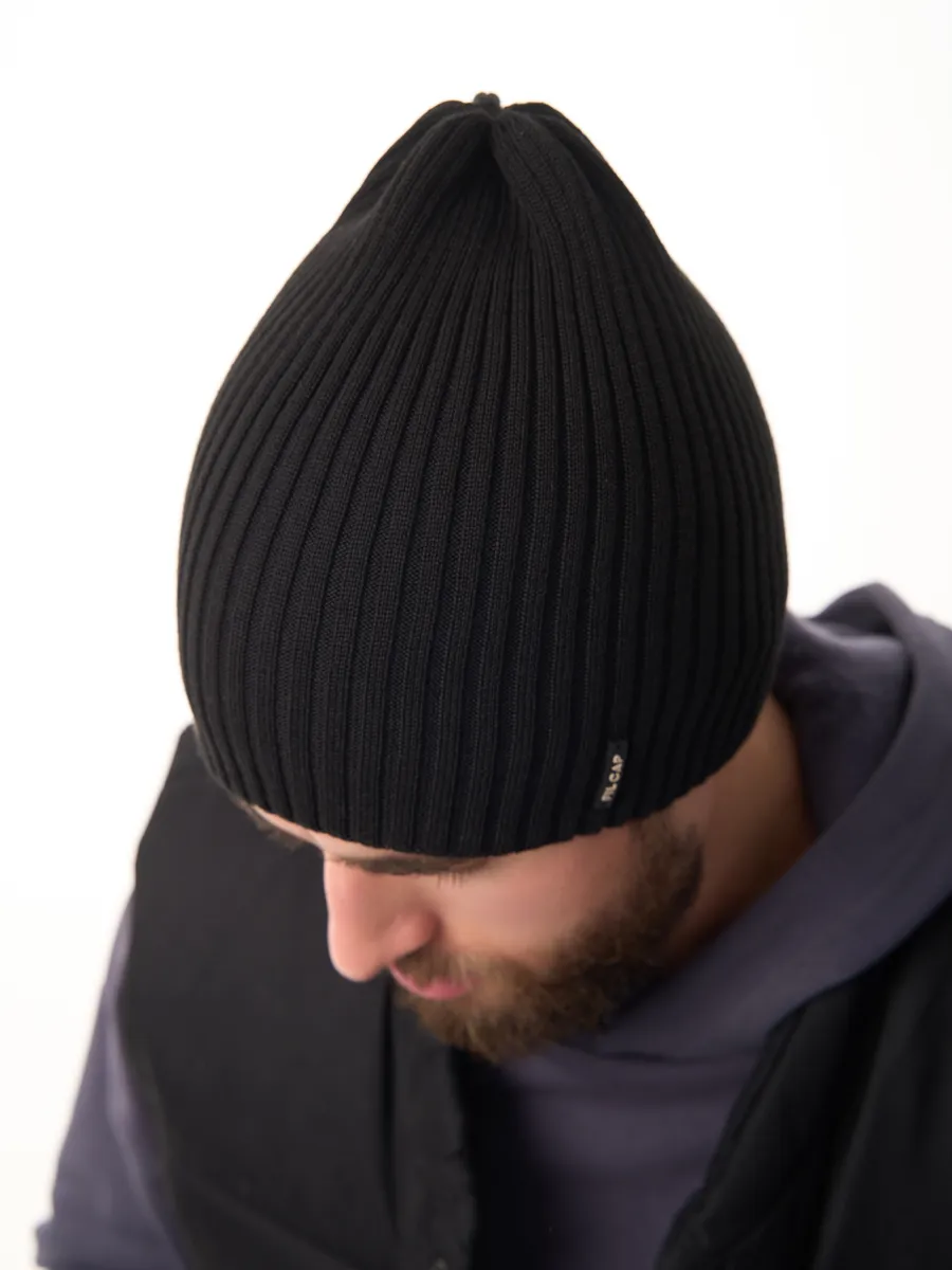 Шапка осенняя бини вязаная зима