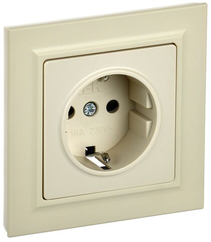 BRITE Роз. с з/к/ш 16А в сб. РСР14-1-0-БрКр беж. IEK